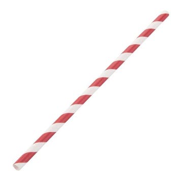 Papieren Rietjes | Rood Gestreept | 250 Stuks | Compostee..., Verzenden, Nieuw in verpakking