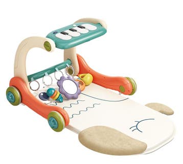 Eco Toys Oranje 3-in-1 Speelkleed en Loopwagen, Verzenden, Nieuw