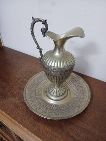 Karaf (2) - .800 zilver - Karaf- en bordservies