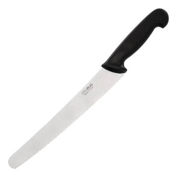 Zwart mes gekarteld 25,5 cm, Verzenden