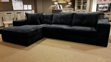 Loungebank Loenen - loungebanken - Zwart, Nieuw, 150 cm of meer, Stof, 250 tot 300 cm