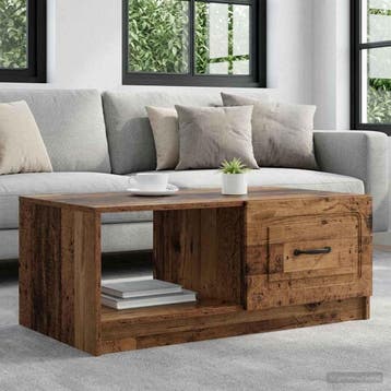 vidaXL Salontafel Oud hout 90 x 50 x 37 cm Bewerkt hout, Huis en Inrichting, Tafels | Salontafels, Verzenden, Nieuw, Overige houtsoorten