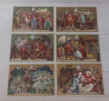 Italië - Liebig S 377 - Falstaff - Complete set in (bijna), Gelopen