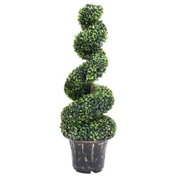 vidaXL Kunstplant met pot buxus spiraal 100 cm groen, Verzenden, Nieuw