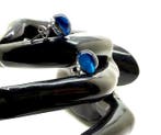 Natuurlijke Baltische barnsteen studs oorbellen in Zilver