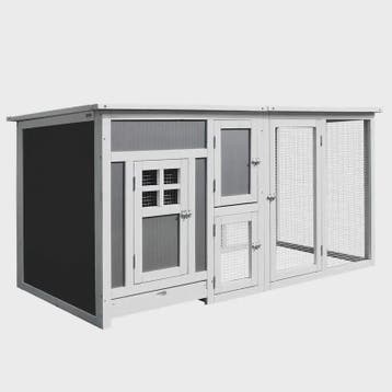 Ruime Houten Kippenhok met Ren en Waterdicht Dak - 160x75x80, Verzenden, Nieuw