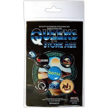 Queens of the Stone Age Logos - Button officiële merchandise, Ophalen of Verzenden, Nieuw, Kleding