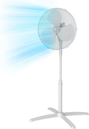 Witte Midea staande ventilator (40cm) - Voordelige retour, Witgoed en Apparatuur, Ophalen of Verzenden, Zo goed als nieuw, Statiefventilator