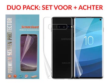 SET 2 STUKS Galaxy S10 Plus Premium 3D Folie Screen + Back P, Ophalen of Verzenden, Nieuw