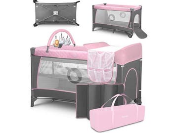 Lionelo Flower - Campingbedje 2in1 - Co-sleeper - LockGuard, Verzenden, Nieuw