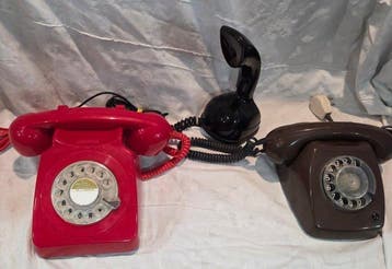Analoge telefoon - Plastic - Drie vintage-telefoons, Antiek en Kunst