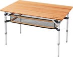 Klaptafel Verstelbaar Bamboe | Tweedekansje | OP=OP, Caravans en Kamperen, Ophalen of Verzenden, Zo goed als nieuw, Campingtafel