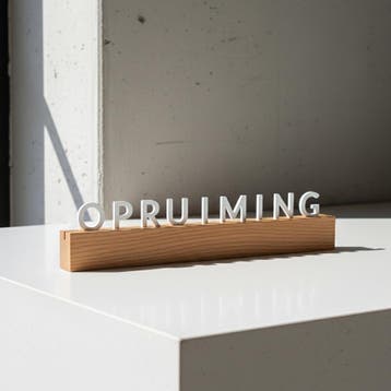 Oacklux Kana Letterhouder Eikenhout 300 mm - Witte letters, Nieuw in verpakking
