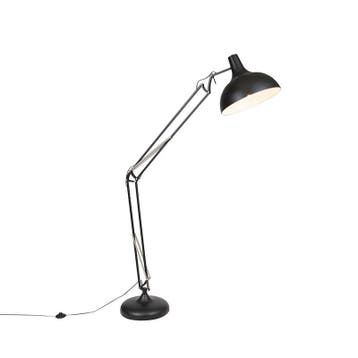 Industriële vloerlamp zwart verstelbaar - Hobby, Verzenden, Nieuw, Design