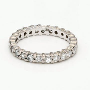 Ring - 18 karaat Witgoud - 1.00ct. tw. Diamant (Natuurlijk), Nieuw