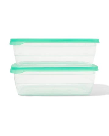 HEMA Vershoudbakjes 2L - 2 stuks van €4.79 voor €3.35 sale, Verzenden, Nieuw