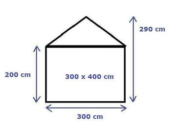 Premium Partytent PVC 3x4x2 mtr in Beige (3x4 meter), Tuin en Terras, Partytenten, Verzenden, Nieuw, 2 meter of meer, Partytent
