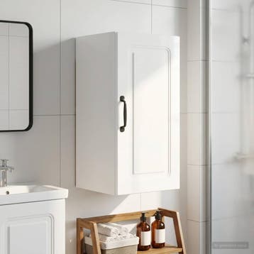 vidaXL Badkamer wandkast UTRECHT Hoogglans Wit 30 x 31 x 59, Verzenden, Nieuw