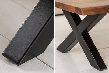 Massief houten salontafel MAMMUT 110 cm acaciaboomrand, Ophalen of Verzenden, Nieuw