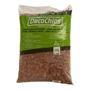 DecoChips Houtsnippers Red 20-40mm zak 35L, Ophalen of Verzenden