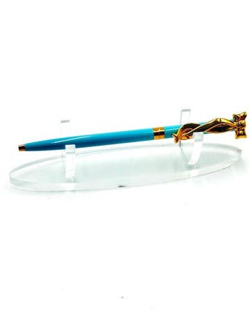 tiffany - Vintage Turquoise & Gold Tone Floral Ballpoint Pen, Nieuw