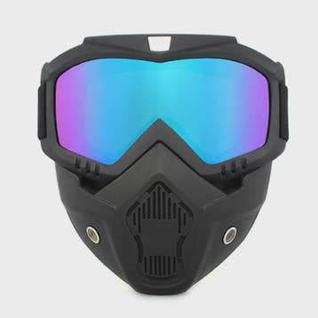Motorcross Motorhelm Vizier Masker met Goggles - Winddicht,, Verzenden, Nieuw