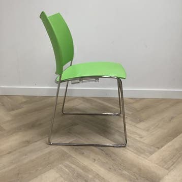 Casala Curvy stoel / stapelstoel,  groen, Ophalen of Verzenden, Gebruikt, Stof, Eén