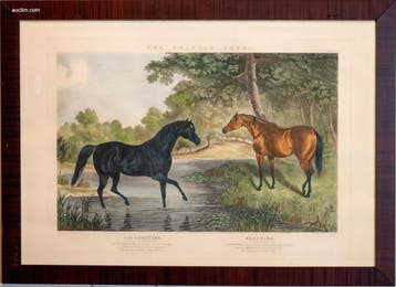 Ingelijste antieke aquatint-gravure George Henry..., Nieuw