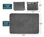 2-in-1 Reisdeken & Kussen Coral Fleece Zacht Warm, Verzenden, Nieuw