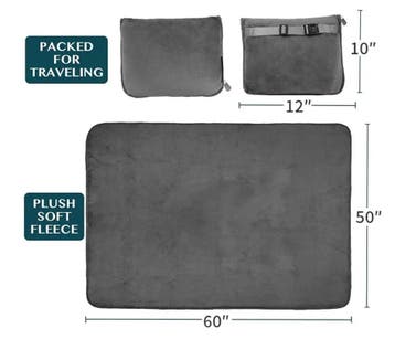 2-in-1 Reisdeken & Kussen Coral Fleece Zacht Warm, Verzenden, Nieuw