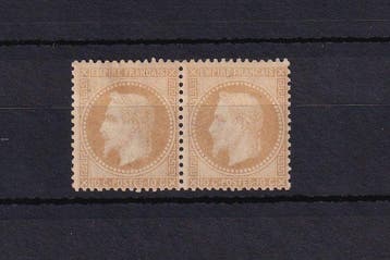 Frankrijk 1868 - prijs 900€, paar Napoléon 10c type II -, Gestempeld