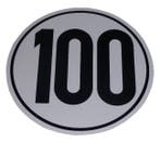 Sticker 100km Duitsland, Ophalen of Verzenden, Nieuw