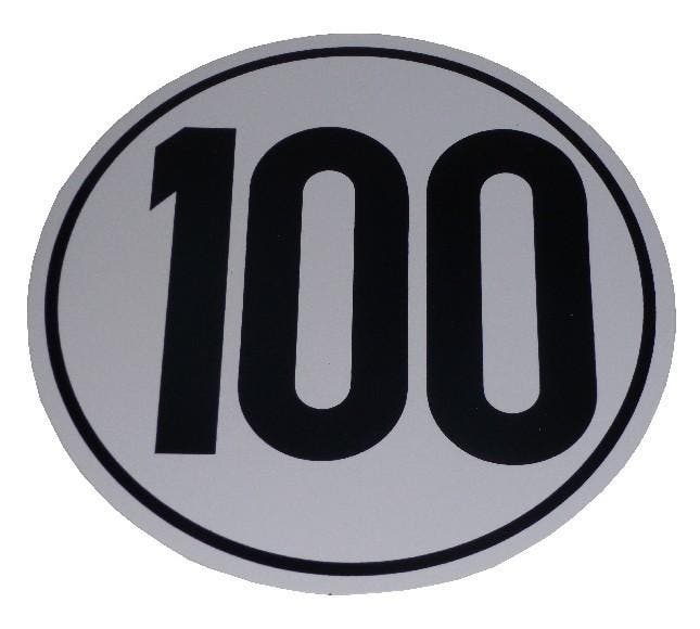 Sticker 100km Duitsland, Auto-onderdelen, Vrachtwagen-onderdelen, Ophalen of Verzenden
