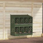 vidaXL Kippennestkastje met 8 vakken olijfgroen metaal, Verzenden, Nieuw