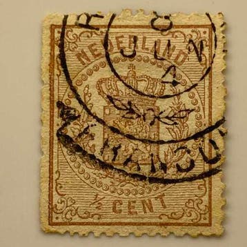 Wapen zegels 1869 - 1871 [N.V.P.H. nr. 0013], Postzegels en Munten, Postzegels | Nederland, Ophalen of Verzenden, Gestempeld