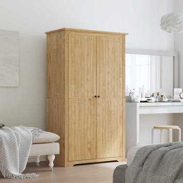 vidaXL Kledingkast BODO Honingbruin 53,5 x 99 x 173 cm, Huis en Inrichting, Verzenden, Nieuw