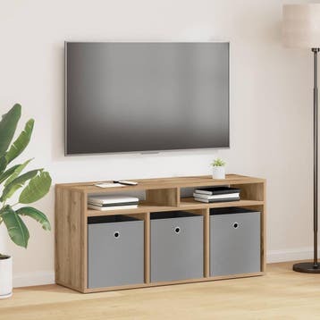 vidaXL Laagkast 102 x 32 x 48,5 cm Artisan Eiken, 100 tot 150 cm, Verzenden, Nieuw, Minder dan 100 cm