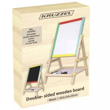 Kruzzel Houten Dubbelzijdig Bord - 65,5 x 40 x 33 cm - Kr..., Ophalen of Verzenden, Nieuw