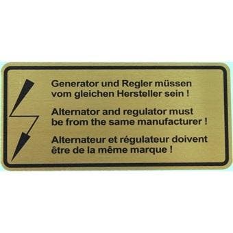 Sticker Dynamo / Regelaar. Porsche 911 / 912 / 914 1965-73, Verzenden, Nieuw