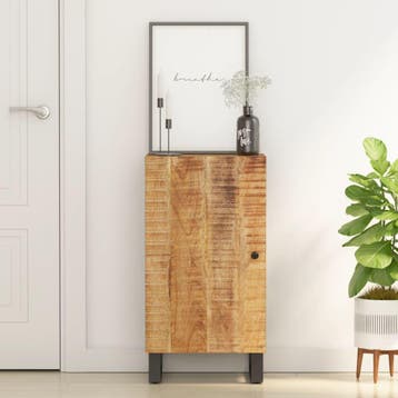 vidaXL Dressoir met deur 40x31x75 cm massief mangohout, Minder dan 50 cm, Verzenden, Nieuw, 25 tot 50 cm