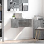 vidaXL Wandbureau met opslag Beton Grijs 60 x 45 x 30 cm, Huis en Inrichting, Bureaus, Verzenden, Nieuw