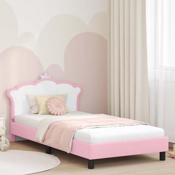 vidaXL Bedframe voor kinderen met hoofdbord Roze 80 x 200 cm, Verzenden, Nieuw