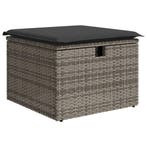 Poly Rattan Tuinkruk Grijs | Tweedekansje | OP=OP, Tuin en Terras, Picknicktafels, Staal, Nieuw, Ophalen of Verzenden, Inklapbaar