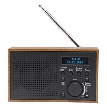 DAB+ radio | Denver | FM (5W, Batterij, Timer, Grijs), Audio, Tv en Foto, Radio's, Verzenden, Nieuw