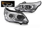 3D LED Angel Eyes koplampen Chrome geschikt voor BMW E60 E61, Verzenden, Nieuw, Universele onderdelen