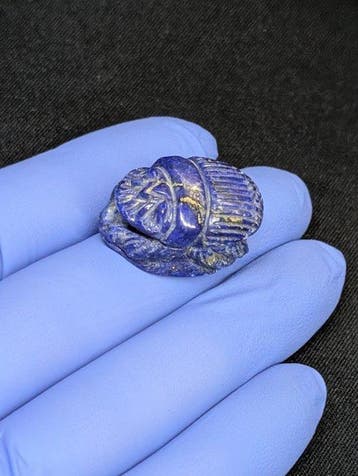 Replica van Oud-Egyptische lapis lazuli - Scarabee