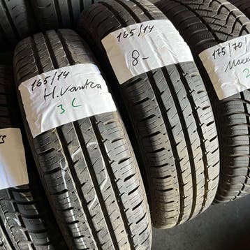 2 x Hankook Vantra 165-80-14 C Zomerbanden 8mm, Auto-onderdelen, Banden en Velgen, 14 inch, Ophalen of Verzenden, Band(en), 165 mm