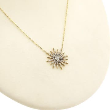Gouden ankerschakel ketting met vaste hanger; Starlight m..., Gebruikt, Ophalen of Verzenden, Met edelsteen, Goud