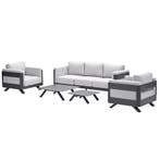 Garden Impressions Medellin loungeset 5-delig – carbon black, Verzenden, Nieuw