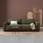 *WOONWINKEL* Tweepersoons Slaapbank Ribstof Groen, Huis en Inrichting, Verzenden, Nieuw